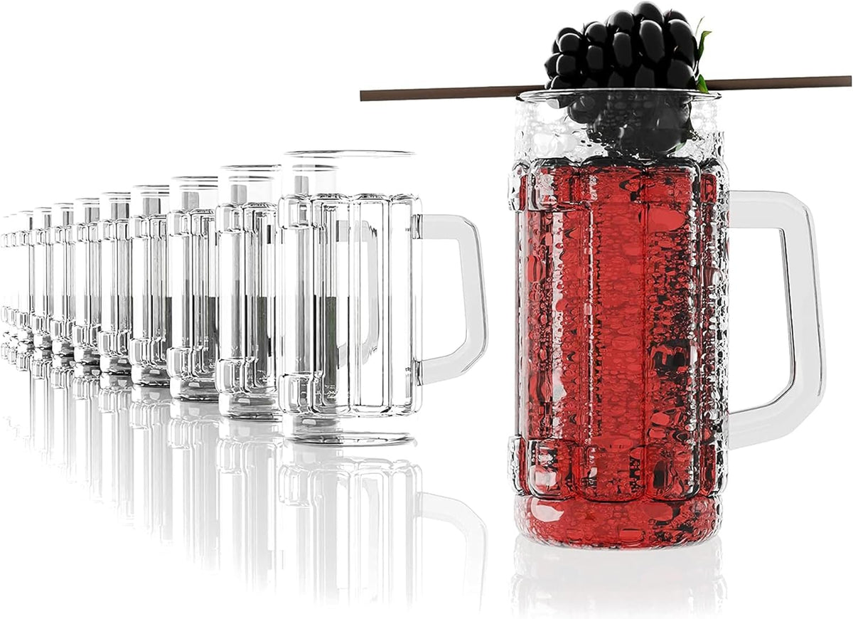 Oktoberfest Schnapsglas mit Henkel, Mini-Maßkrug 12er-Set