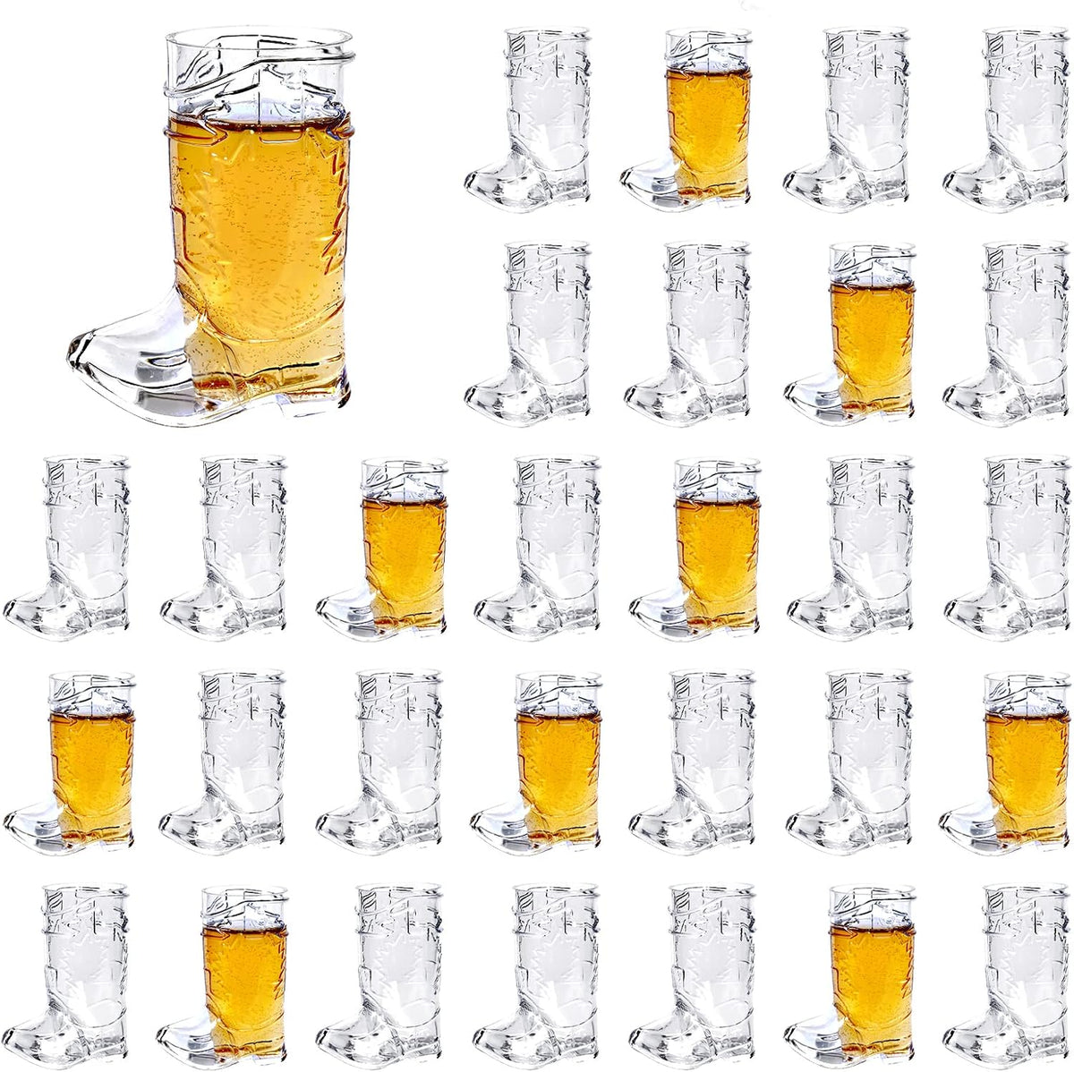 Party Shotgläser Cowboy Boot, 30er-Set 30ml