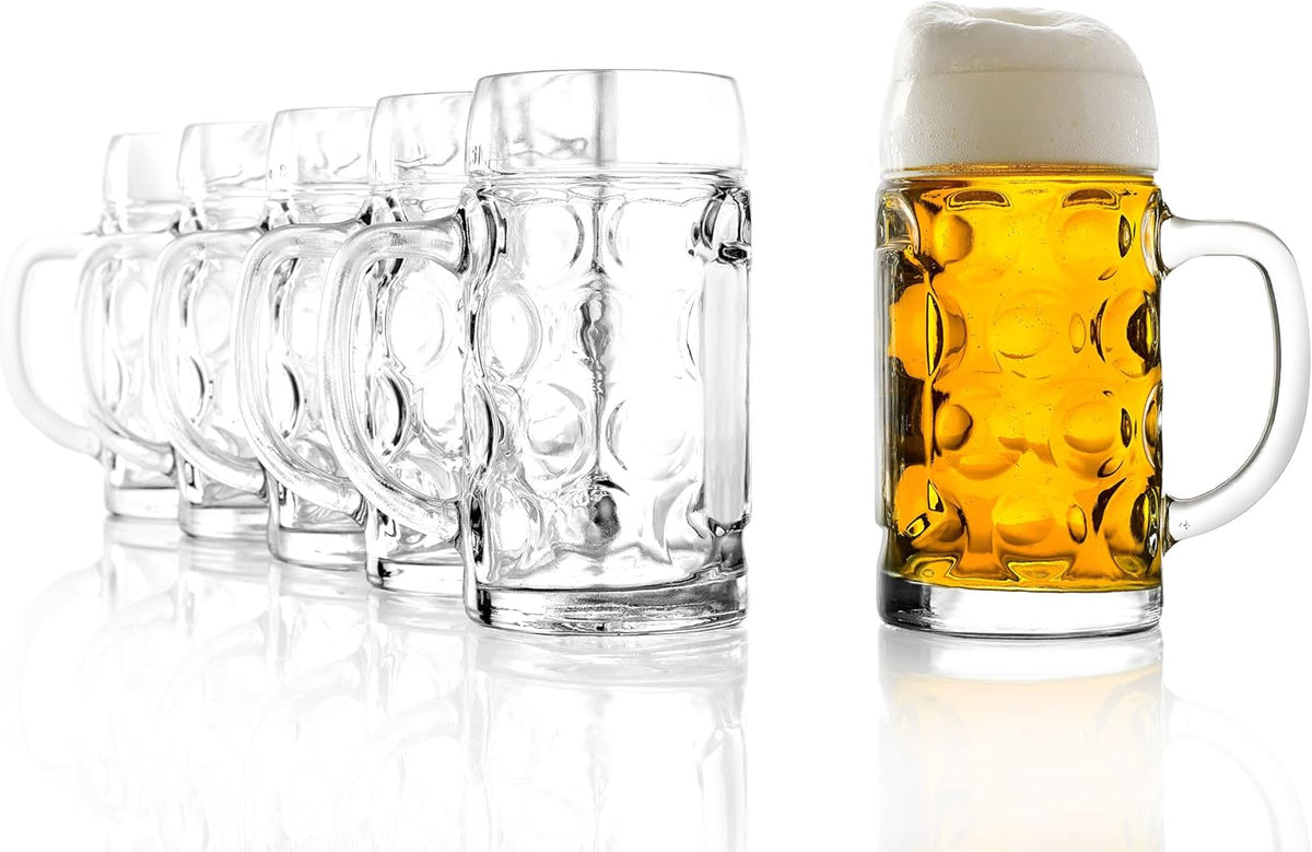 Maßkrug Bierkrug Glas Oktoberfest, Kristallglas 0,5L