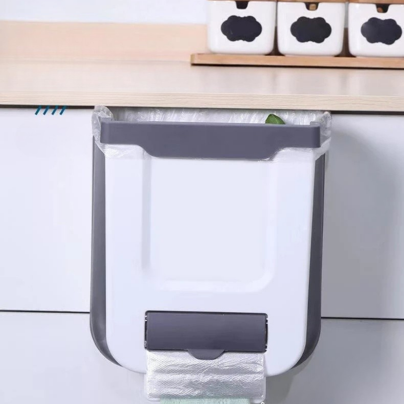 TrashHolder – Faltbarer Mülleimer-Halter für Schranktüren