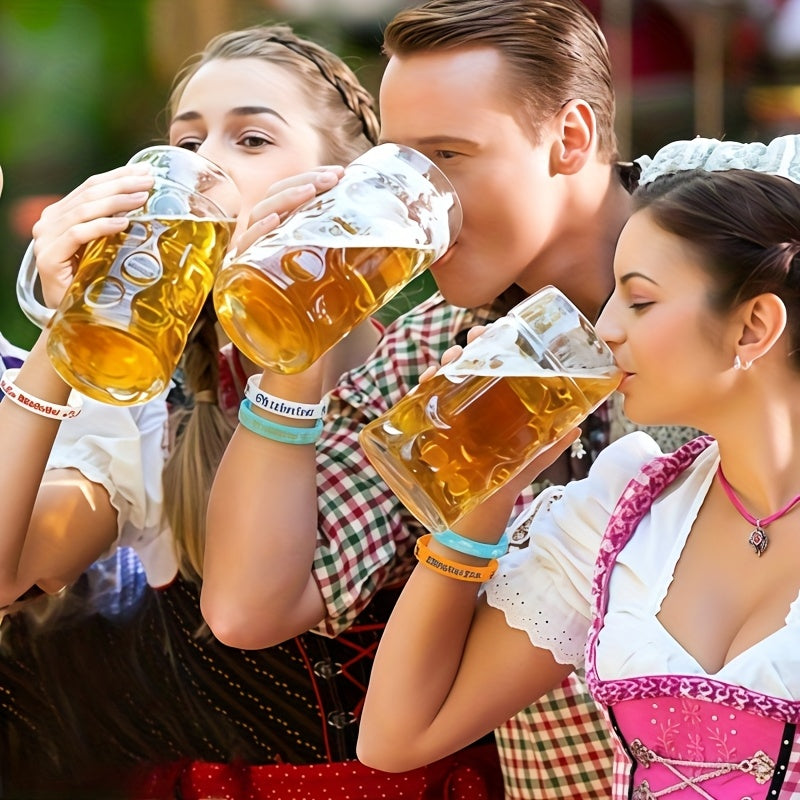 Oktoberfest Silikon Armbänder, Party Accessoire 24er-Set