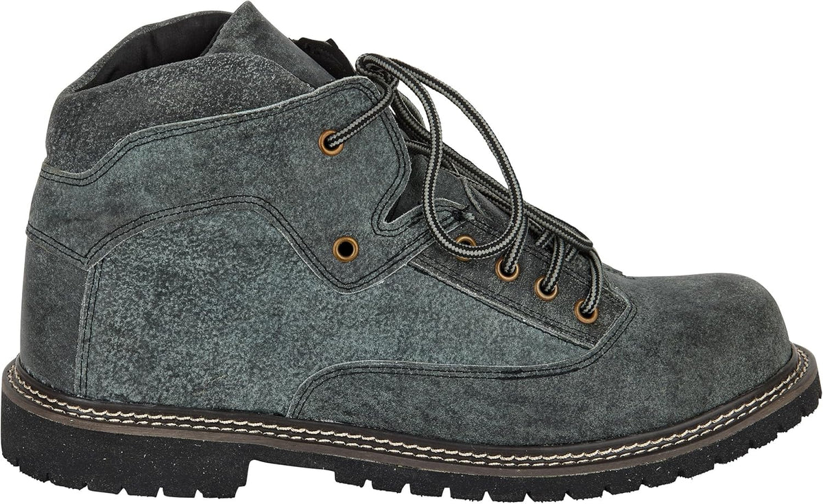 Trachtenschuhe Herren Oktoberfest, Wildleder Haferlschuhe Grau