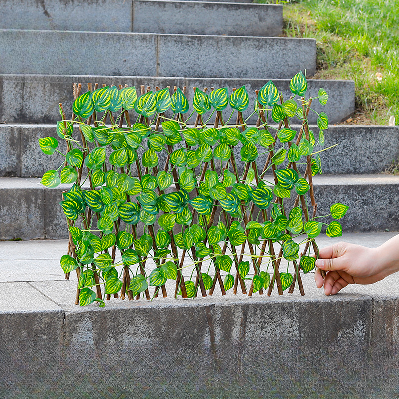 DecorativeFence – Ausziehbarer Sichtschutz-Dekorzaun, Kunstpflanze