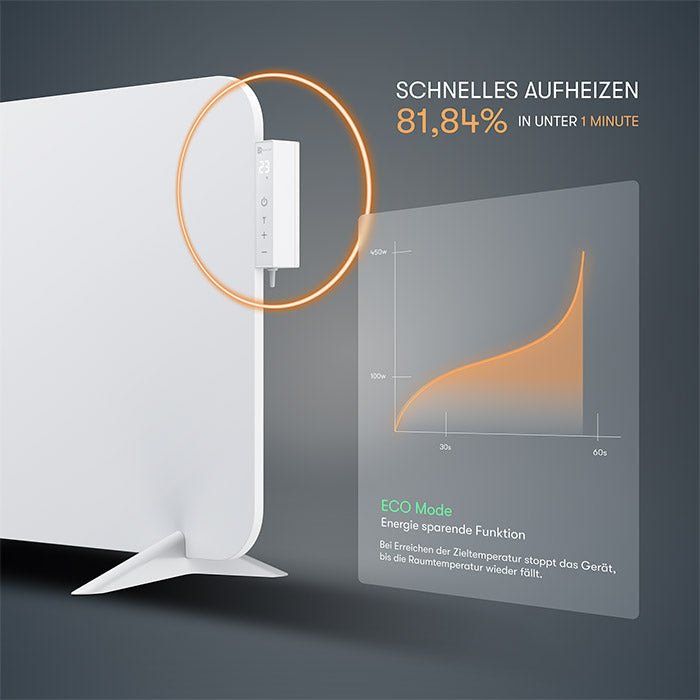 Metall-Infrarotheizung mit Smart-Thermostat