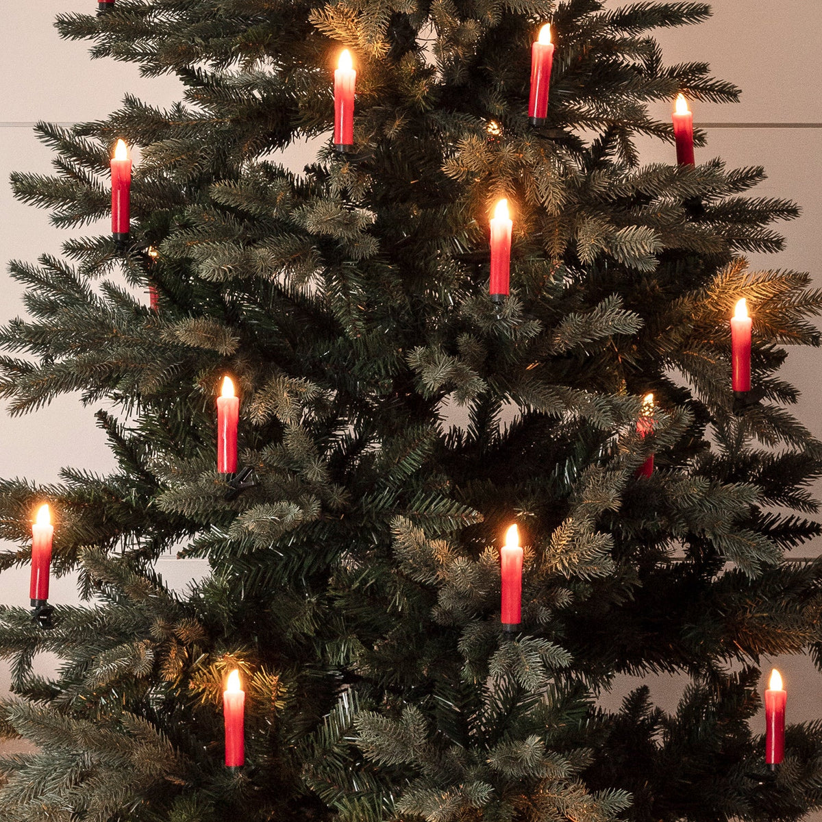 LED-Weihnachtsbaumkerzen Set – 20er rot