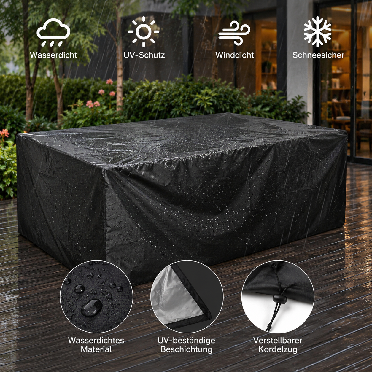 Gartenmöbel Schutzhülle – Wasserdicht, UV-beständig & Wetterfest für Gartenmöbel