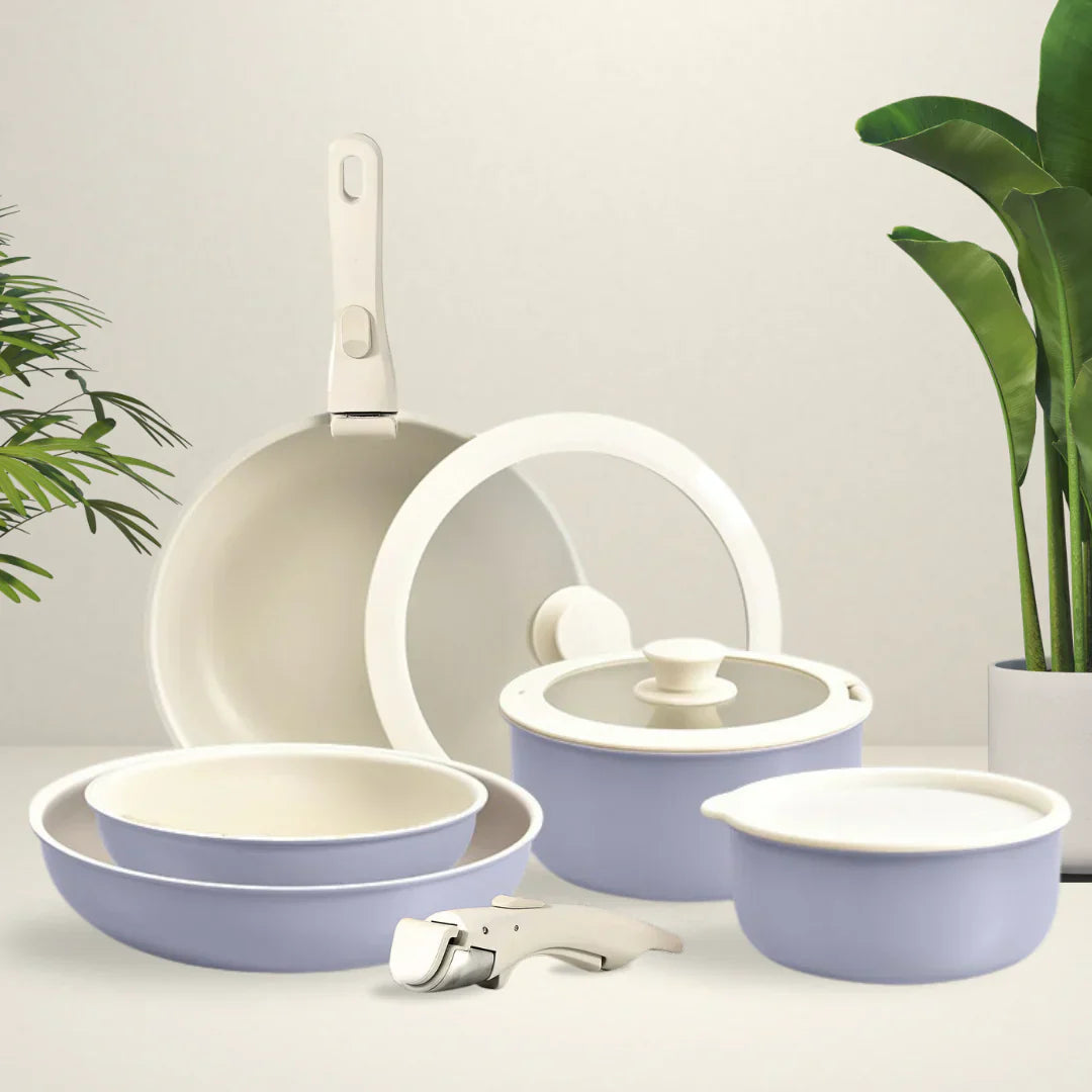 CeramicPans Keramik-Pfannenset Mit Abnehmbaren Griffen