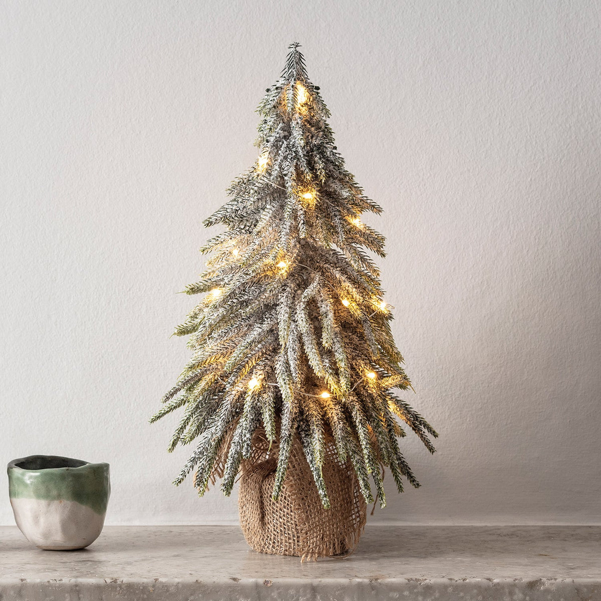 Mini-Weihnachtsbaum mit Micro-Lichterkette – 35 cm