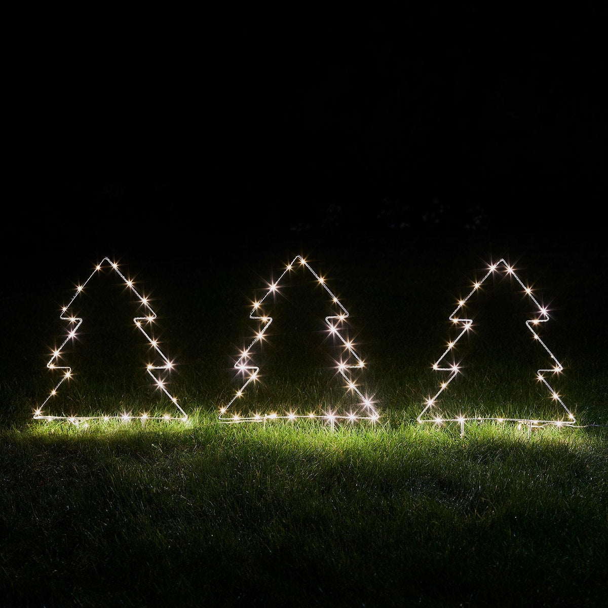 LED-Tannenbaum Stableuchten Set – 3er