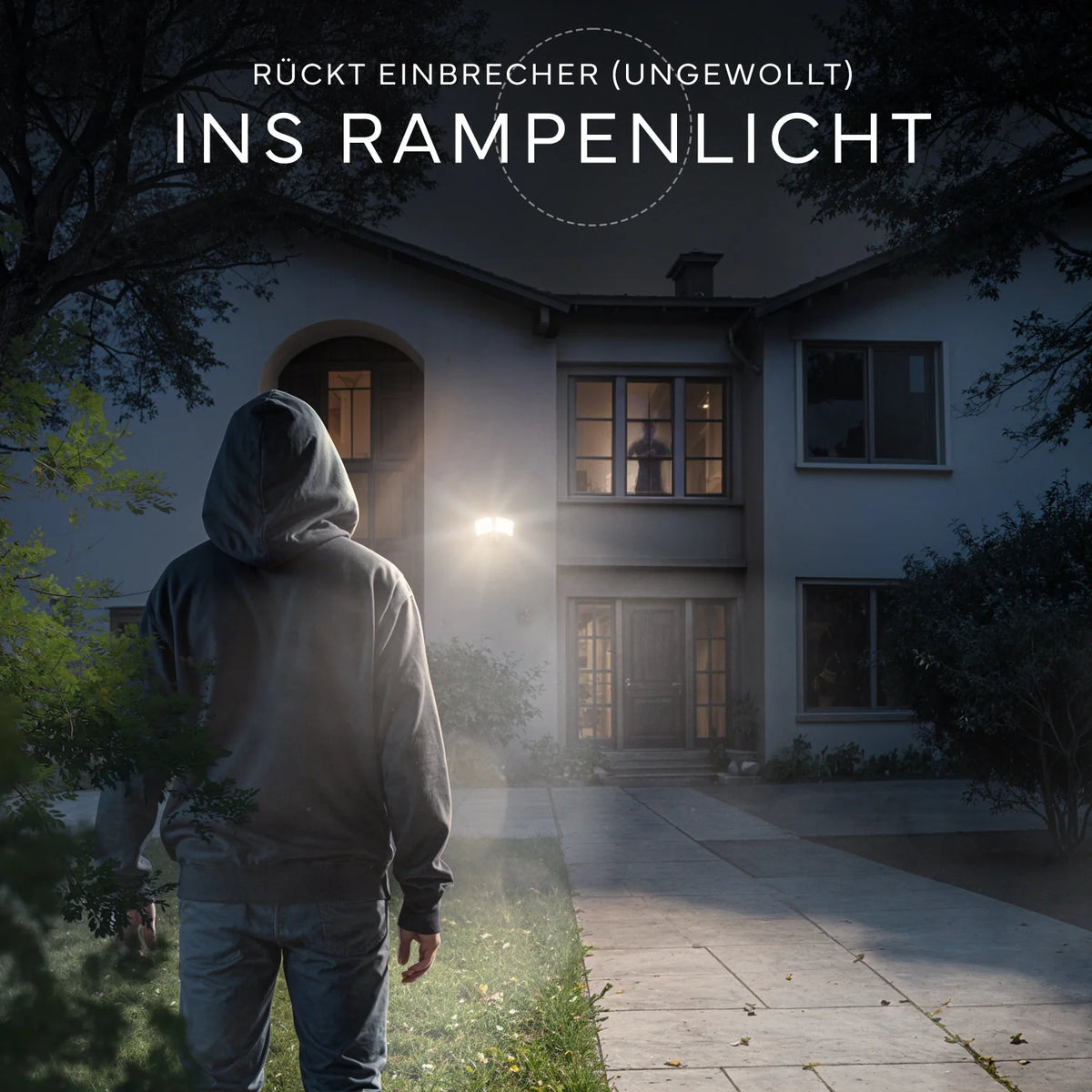 Wandleuchte LUMAX DUO bei Nacht leuchtend