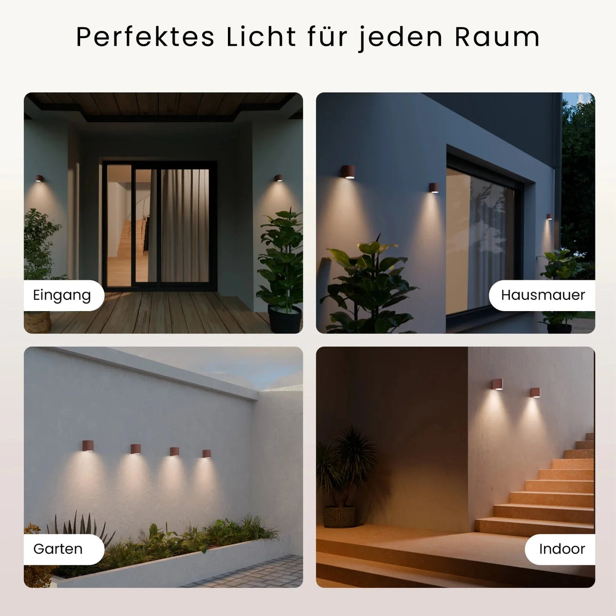 Wandleuchte VAYA innen/außen, GU10, IP54