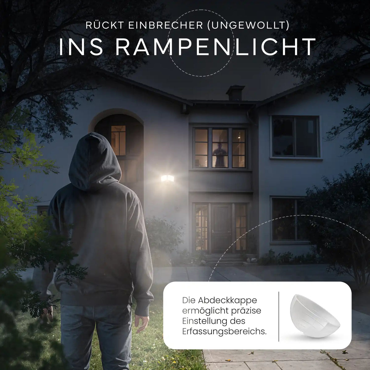 Wandleuchte LUMAX DUO mit Sensor zwei Lichtköpfe