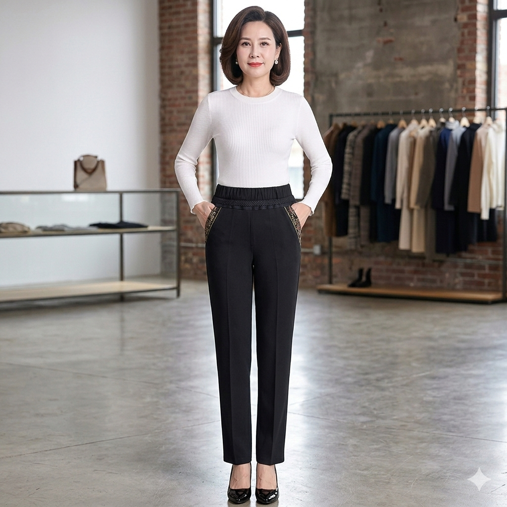 CasualJeans Stretch-Jeans Mit Hoher Taille Und Geradem Bein