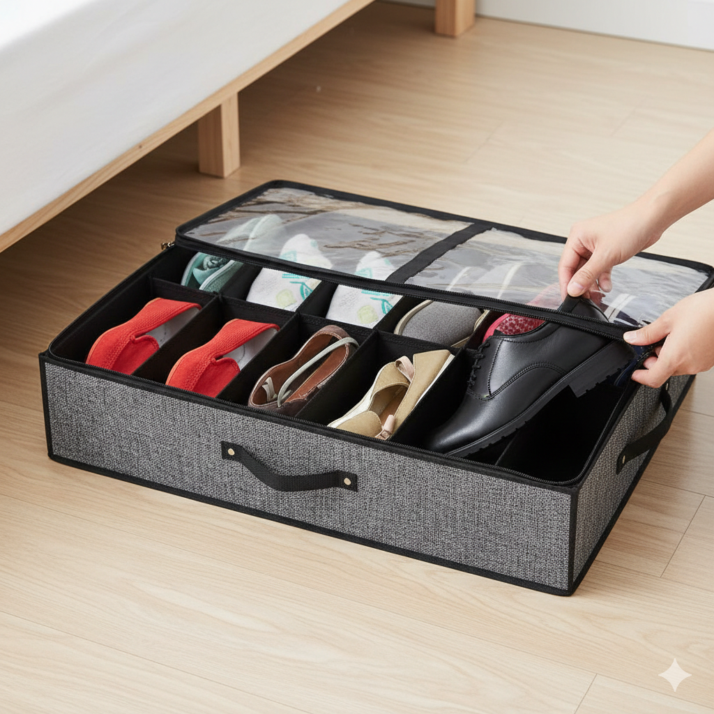 FootwearOrganizer Schuh-Organizer Mit Staubschutz, Für Mehrere Paare