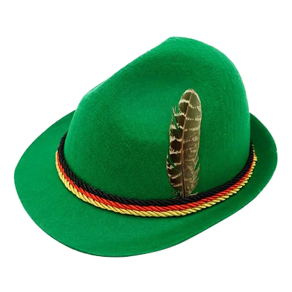 Bayerischer Trachtenhut mit Feder Oktoberfest, Filzhut Unisex
