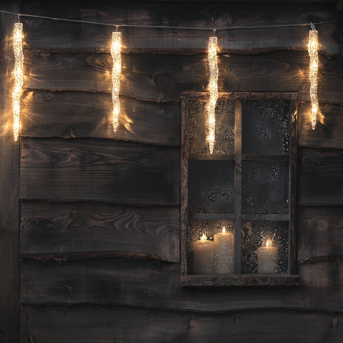 LED-Eiszapfen-Lichterkette Acryl – 10er