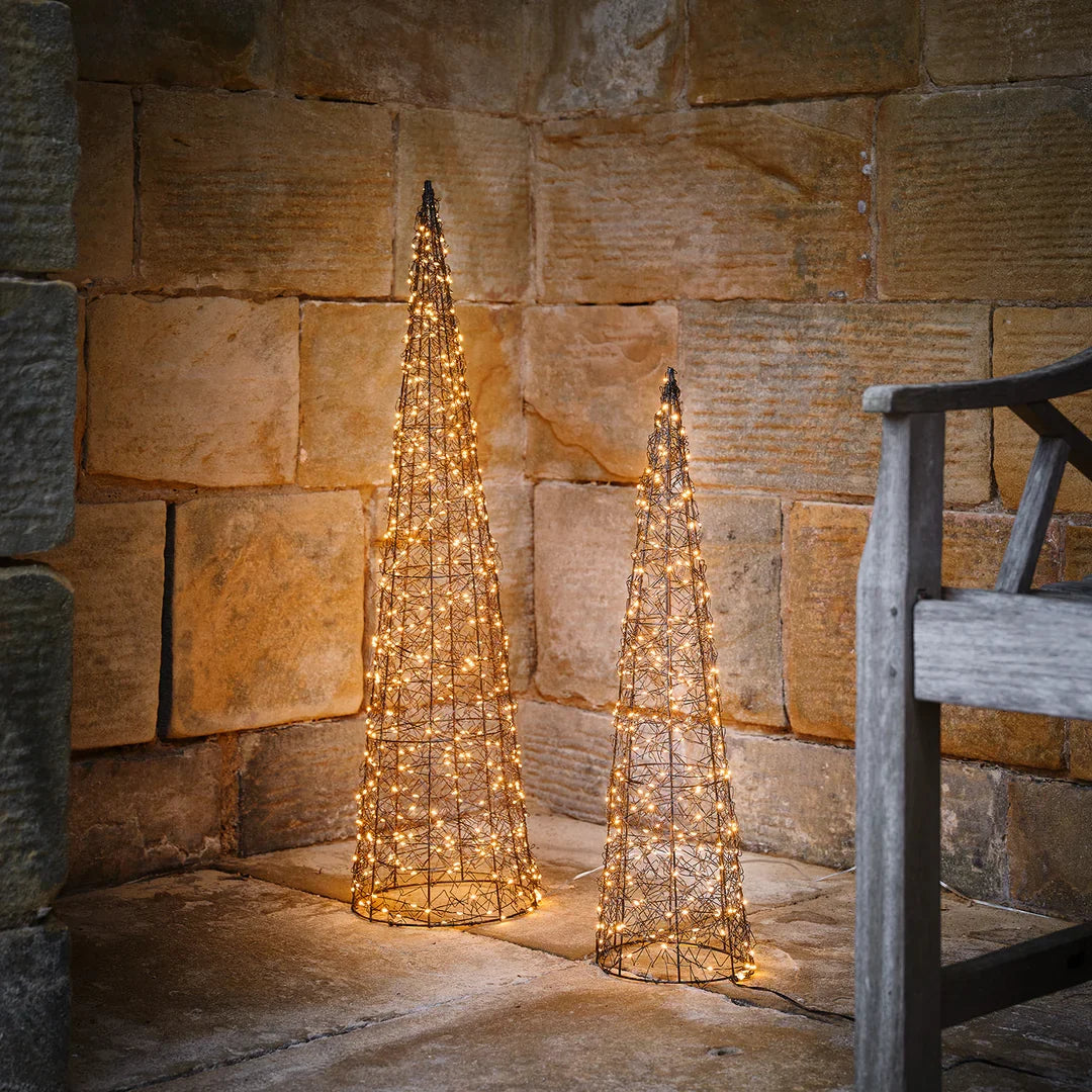 LED-Weihnachtsbaum aus Draht – 80 cm