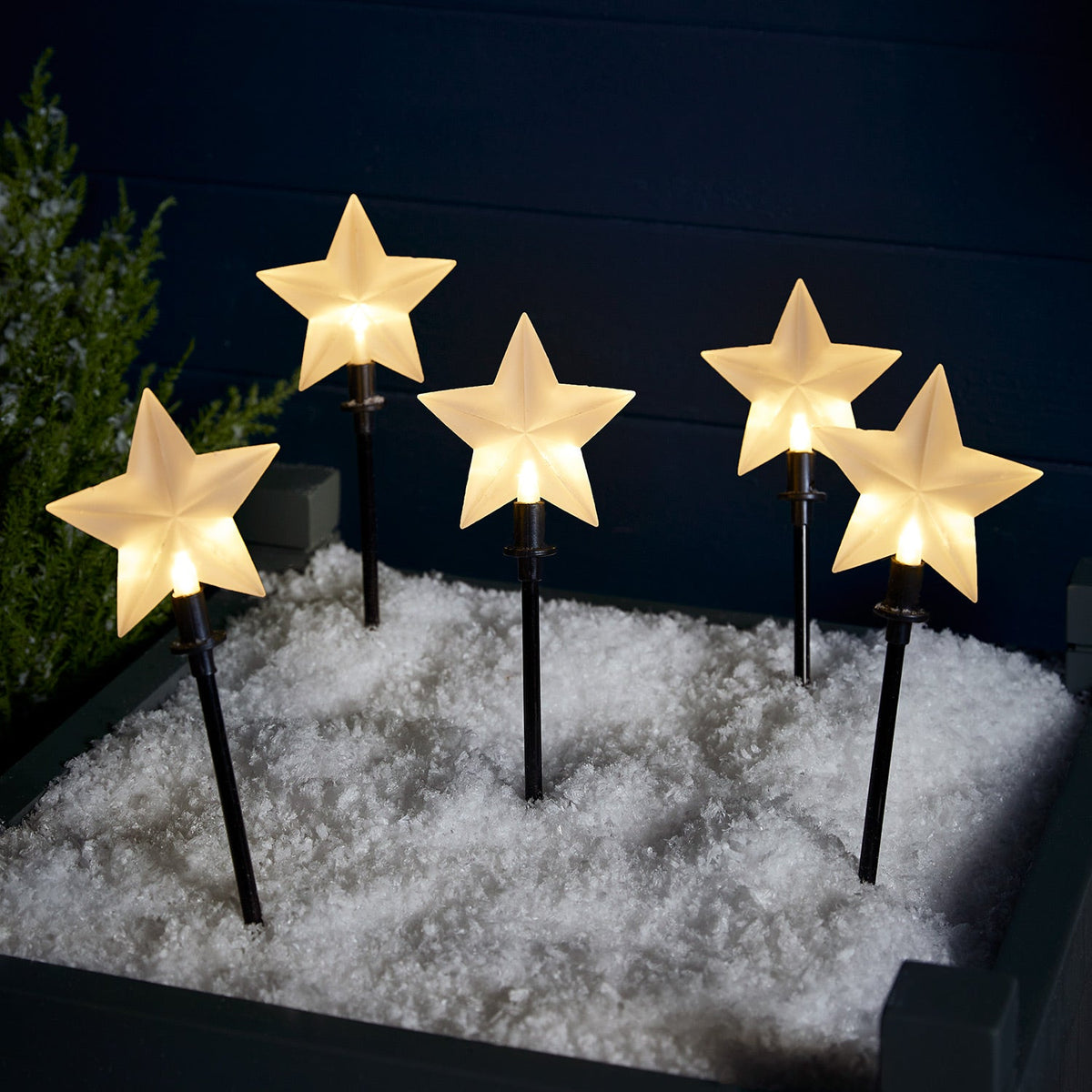 LED Stableuchten Sterne 5er-Set – Gartendeko Außen