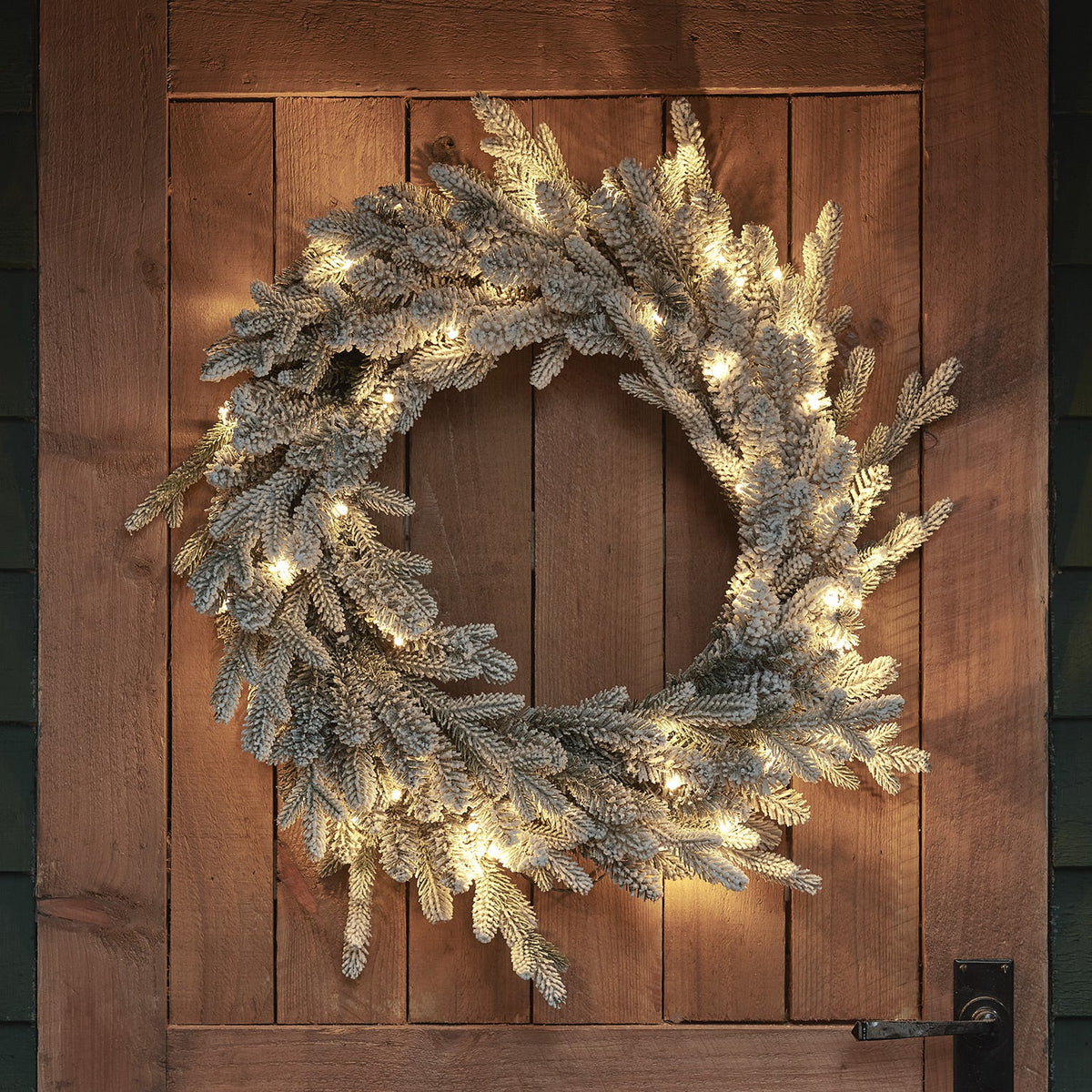 Weihnachtskranz beleuchtet – verschneit 60 cm