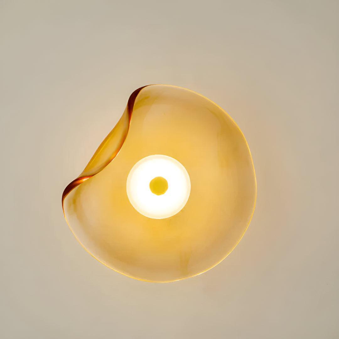 Glas-Wandleuchte LED Glaskörper Nahaufnahme