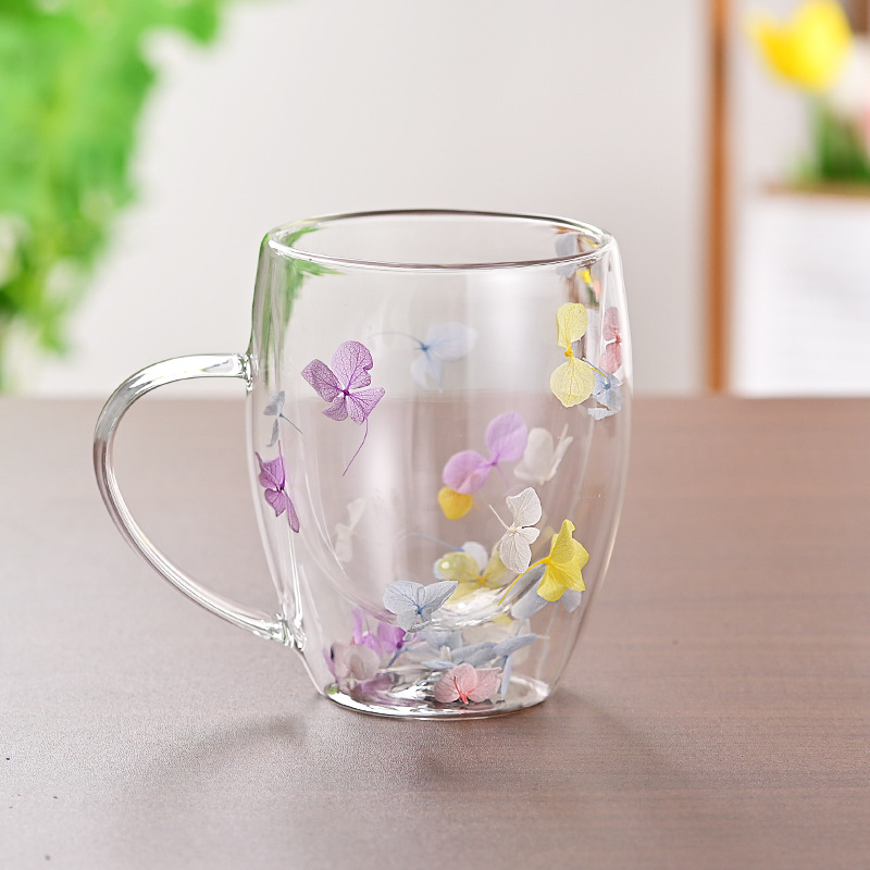 CrystalMug Doppelwandiges Glas, Isolierender Kaffeebecher