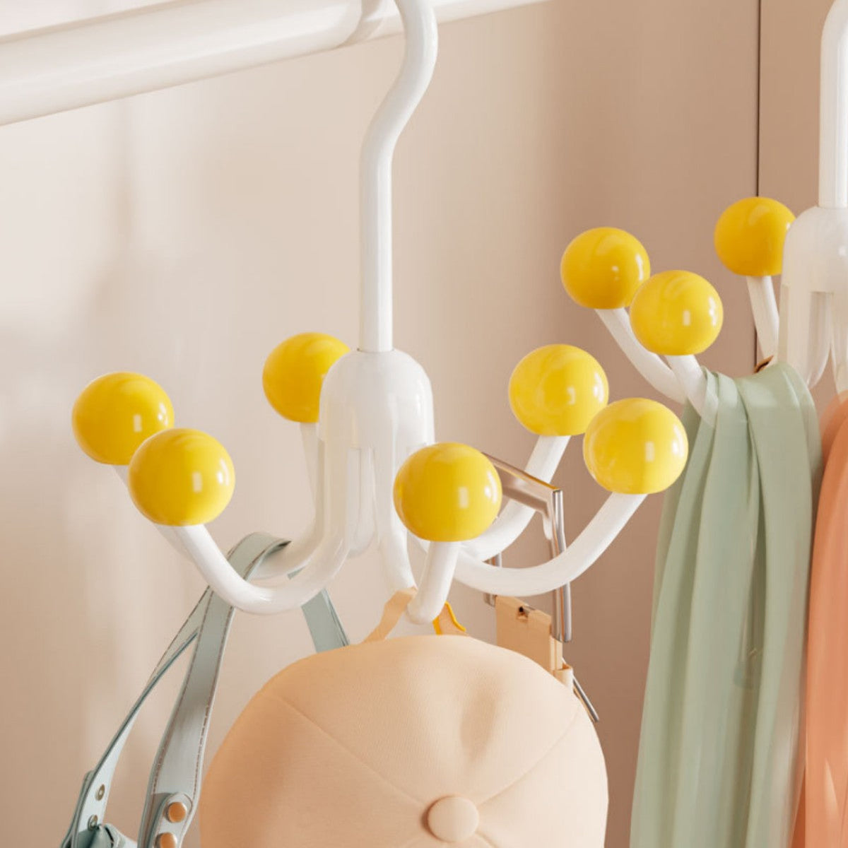 HangerHooks 360° Drehbarer Kleiderbügel Mit 6 Haken