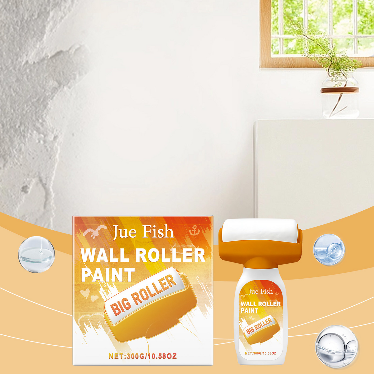 RollerPaint Verpackung Wand Roller Farbe, 300g