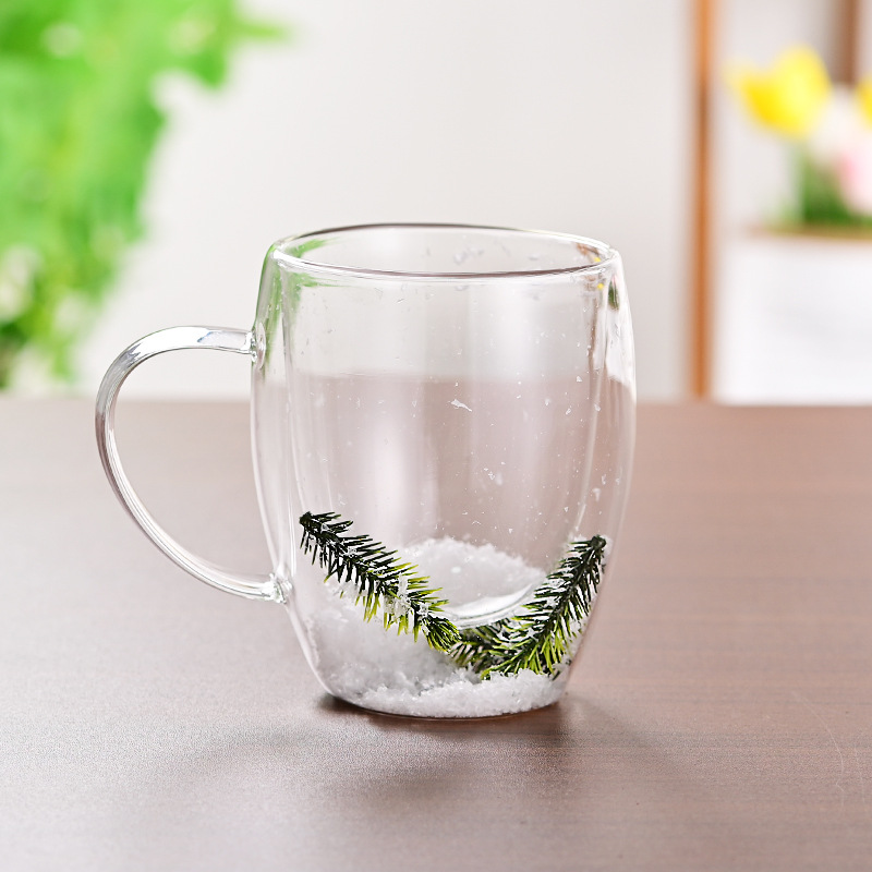 CrystalMug Doppelwandiges Glas, Isolierender Kaffeebecher
