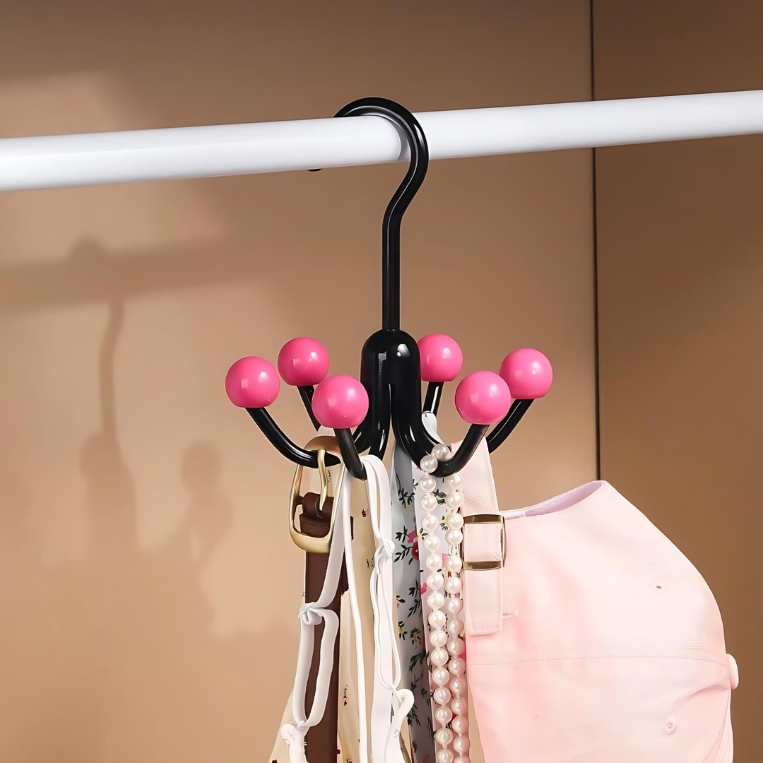HangerHooks 360° Drehbarer Kleiderbügel Mit 6 Haken