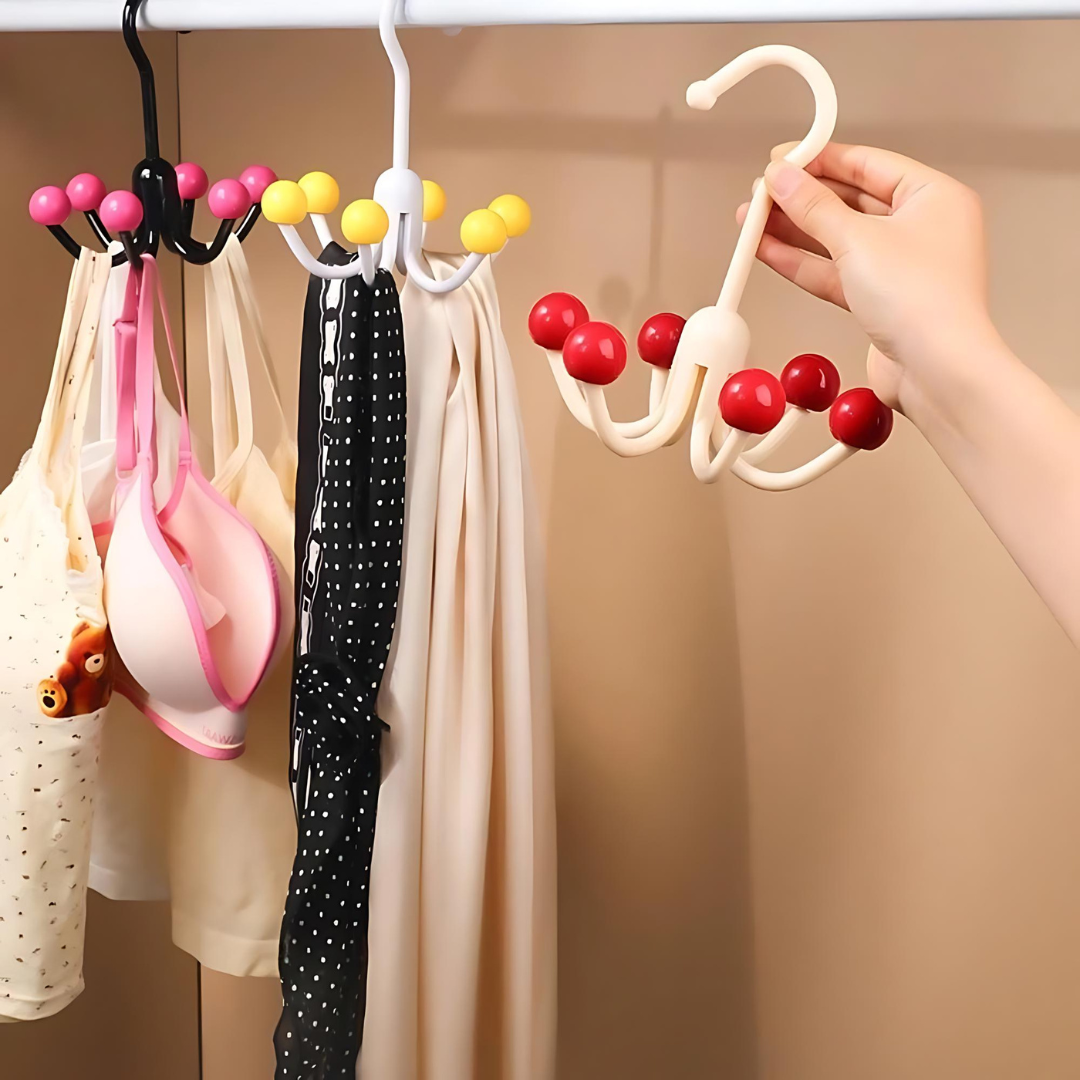 HangerHooks 360° Drehbarer Kleiderbügel Mit 6 Haken