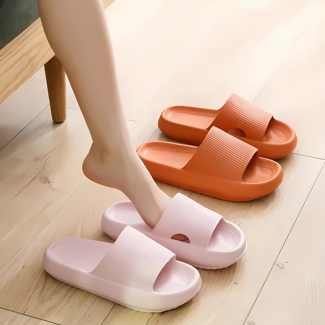 ComfySlippers dicke Daempfungssohle beim Gehen