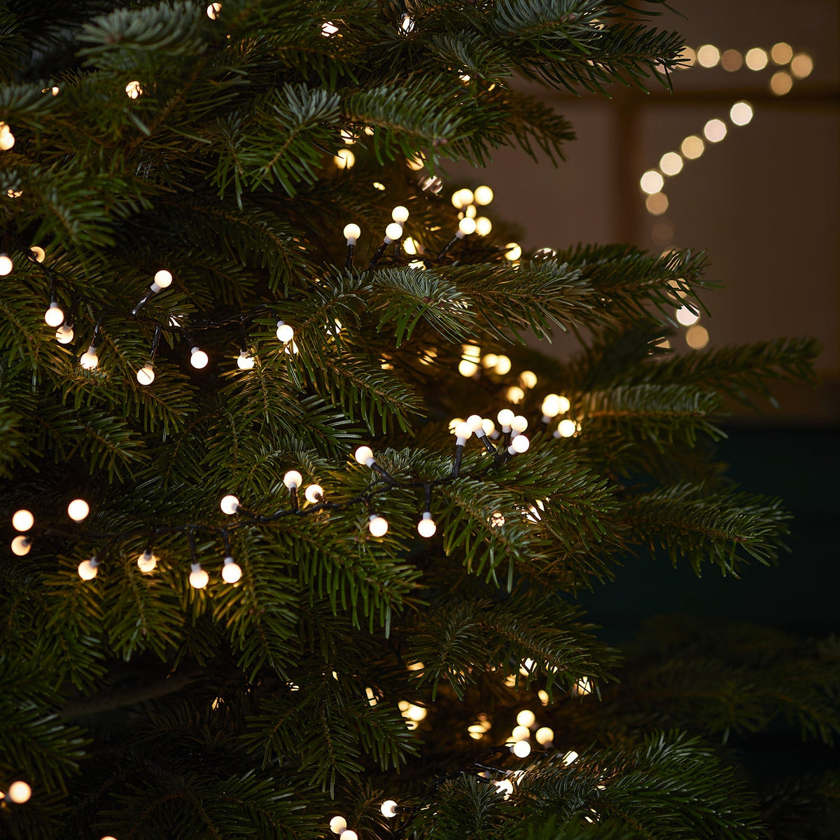 LED-Kompakt-Lichterkette Kugeln warmweiß – 500er