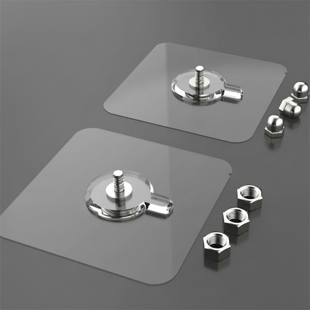 Selbstklebende Haken ohne Bohren – Transparent, 20er Set