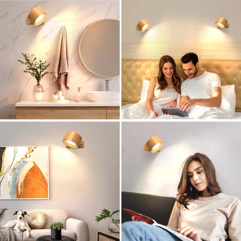 Ledsen RotatingLamp Licht Braun im Badezimmer und Schlafzimmer