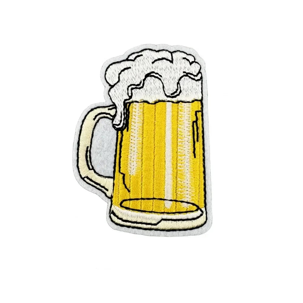 Oktoberfest Aufnäher Set Biermotive, Patches 6-teilig