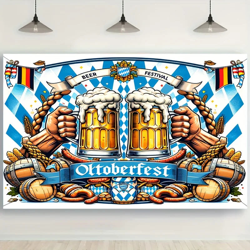 Oktoberfest Banner Bayerisches Motiv, Wetterfeste Deko