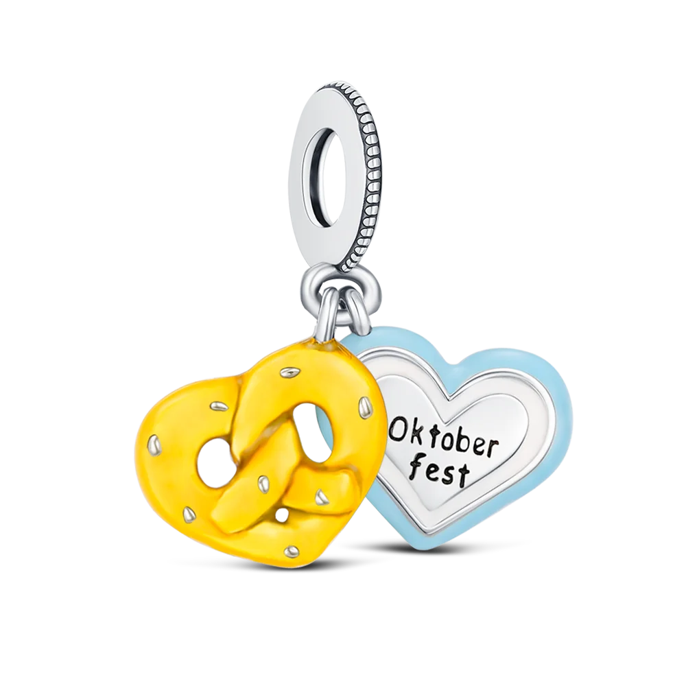 Oktoberfest Schmuck Armbandanhänger Silber, HerzGlanz