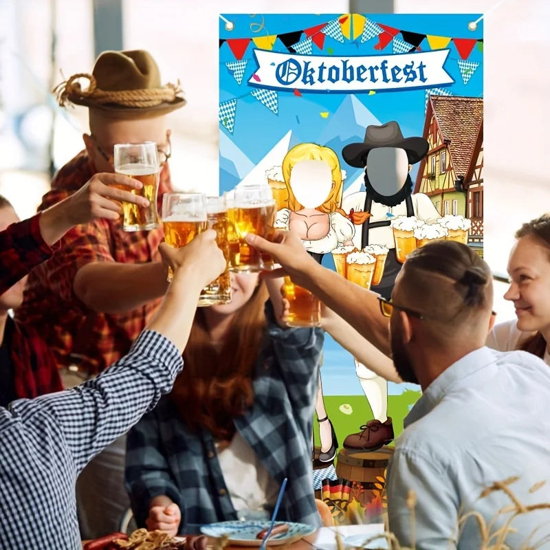 Oktoberfest Foto-Hintergrund, Kellner & Kellnerin Photo Booth