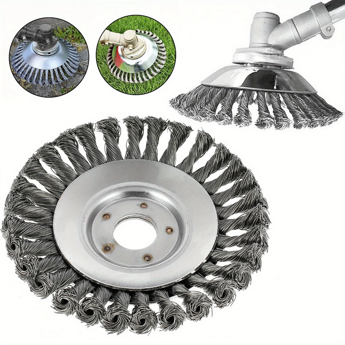 CutterHead – Unkrautschneider-Kopf aus Stahldraht, 20cm