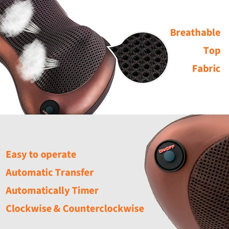 MassagePillow – Tragbares Massagekissen mit Wärmefunktion