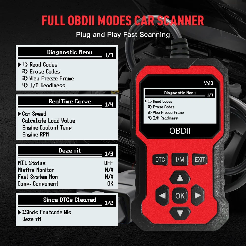 CarScan OBD2 Scanner am Fahrzeug angeschlossen
