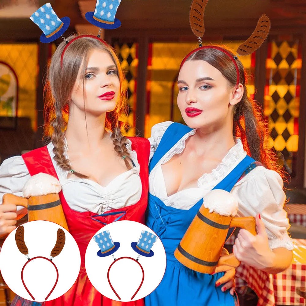Oktoberfest Haarreif-Set, Kostümzubehör 16-teilig