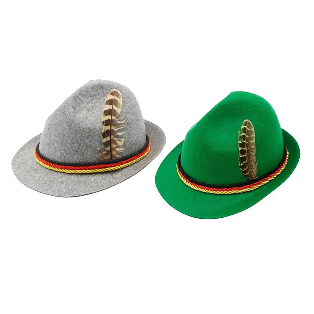 Bayerischer Trachtenhut mit Feder Oktoberfest, Filzhut Unisex