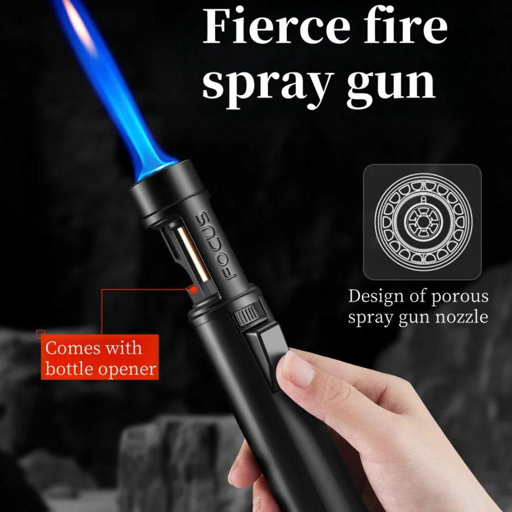 TurboTorch Sturmfeste Stückfeuerzeug, Nachfüllbar Für Grill Und Camping