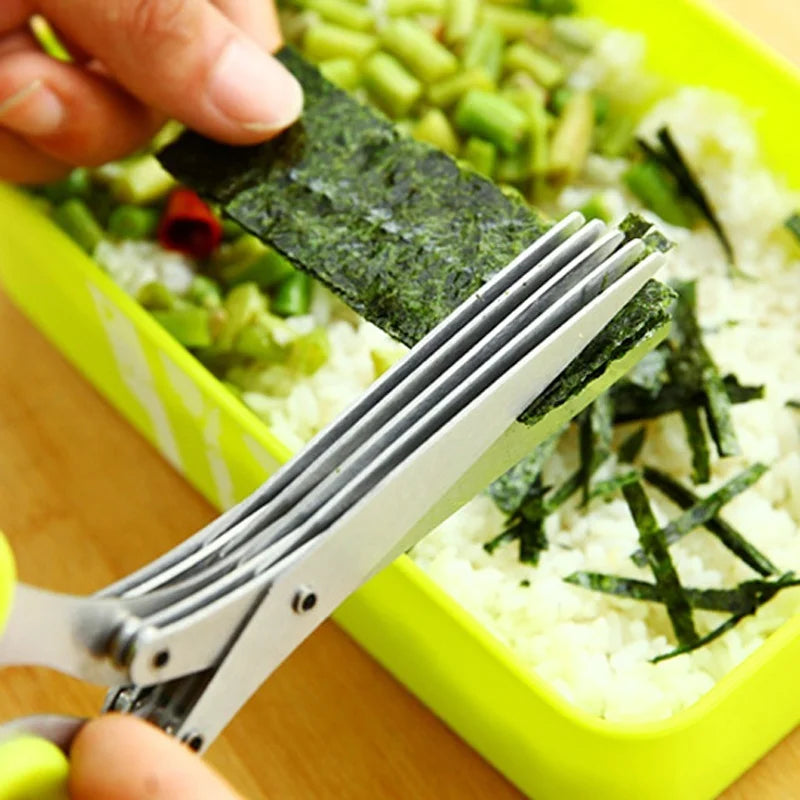 KitchenScissors 5-Klingen Küchenschere Für Kräuter Und Salat