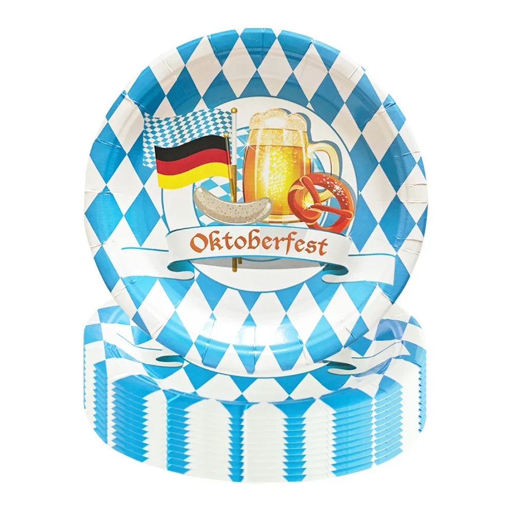 Oktoberfest Einweg-Partygeschirr Set, 140-teilig für 20 Personen