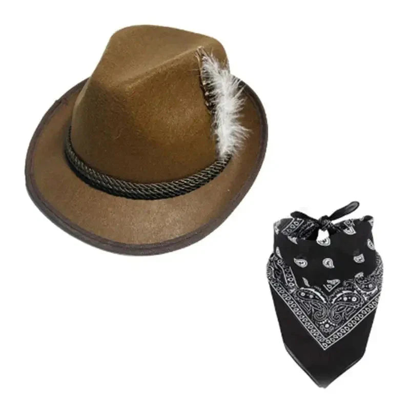 Trachten Accessoire-Set Oktoberfest, Hut & Schal Unisex