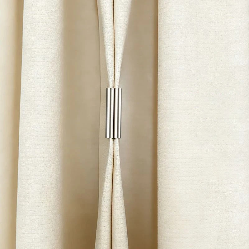 Magnetic curtain tiebacks, drill-free, set of 4