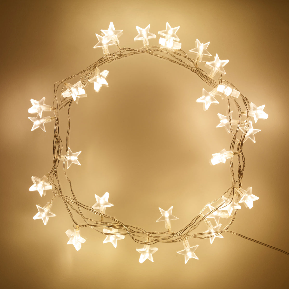 LED-Lichterkette Stern warmweiß – 30er