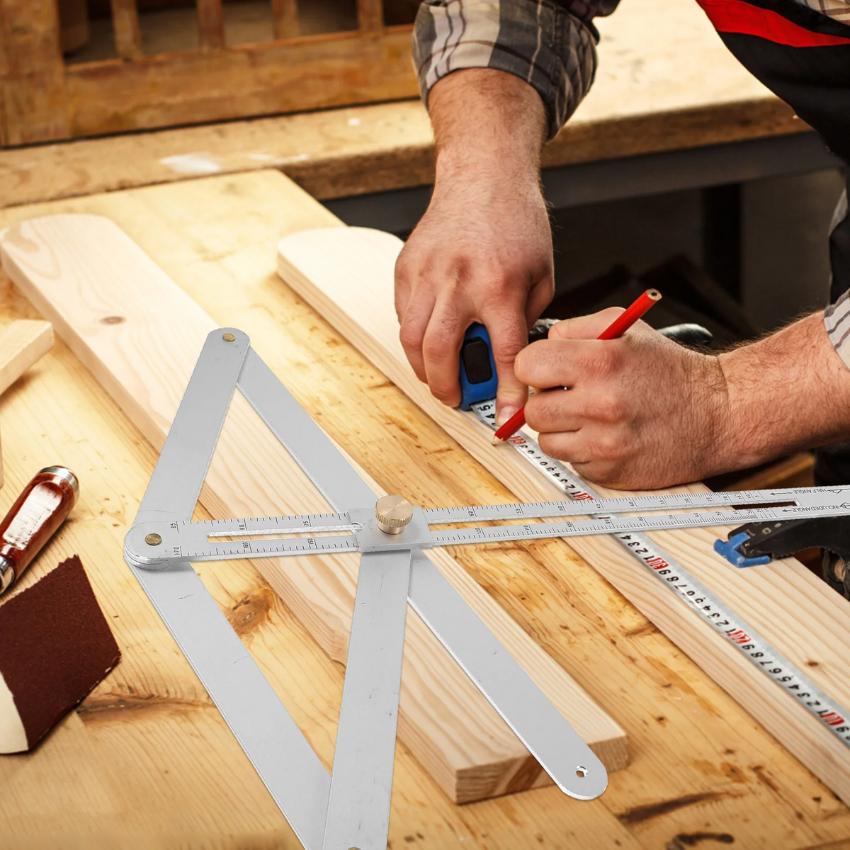PrecisionRuler Präzisions-Winkellineal Aus Metall, Für Bau Und Holzarbeiten